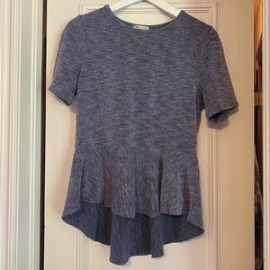 Peplum high low blouse